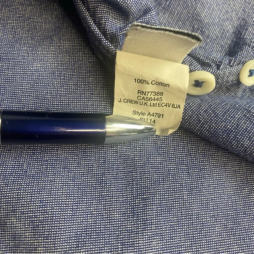 J. Crew Men's Color Block Blue Shirt